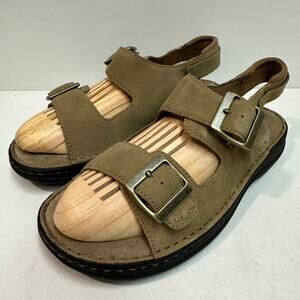 NWOT Lands' End All Weather Sandals Brown Nubuck Leather Water Resistant 10